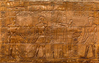 Relieve, Templo de Luxor, Tebas, Egipto, África (foto)