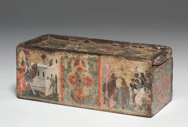 Caja de reliquias con escenas de la vida de Juan el Bautista, 1300s
