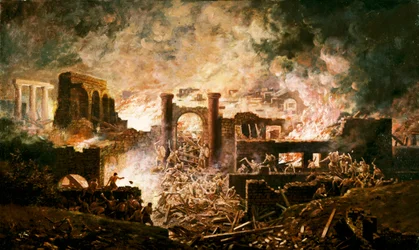 Escena de batalla romana (óleo sobre lienzo)