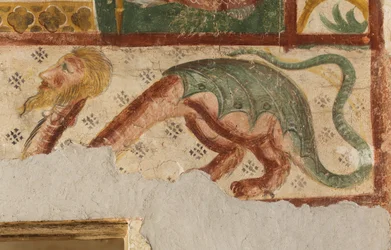 Santa María en Sylvis, abadía, iglesia, fresco, Sesto al Reghena, Friuli, Italia