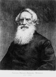 Samuel F B Morse, artista estadounidense e inventor del código Morse, c 1870