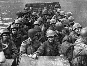 Segunda Guerra Mundial (1939-1945): Boppard cerca de Koblenz (Alemania) 22 de marzo