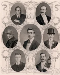 Siete de los ocho miembros de la banda del barco en el Titanic
