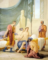 Sócrates enseñando al joven Alcibíades