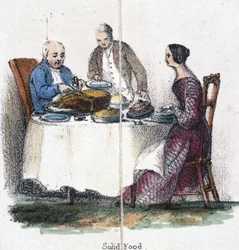 Alimentos sólidos", c. 1845