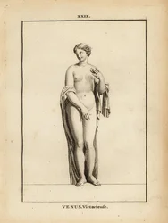 Estatua de Venus Victrix, diosa romana del amor, la belleza, el sexo y la fertilidad