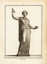 Estatua de la diosa romana Juno, reina de los dioses