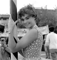 LA ACTRIZ HEATHER SEARS EN VENECIA LIDO - 1957