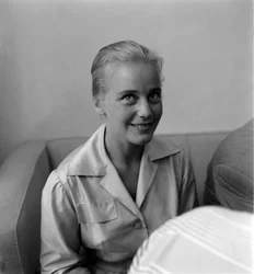 La actriz Maria Schell en el XVII Festival Internacional de Cine del Lido de Venecia - 1956