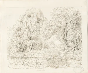 Tamworth - Vista rural: dibujo a tinta, s.f. [siglo XIX]