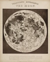 Aspecto telescópico de la Luna", c 1851