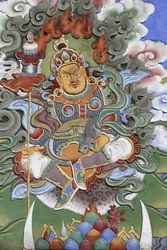 Templo de los Mil Budas, Dashang Kagyu Ling, guardián del templo, La Boulaye, Francia