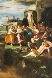 Tentación de San Jerónimo, detalle de 2384633, de autor emiliano desconocido (óleo sobre lienzo)