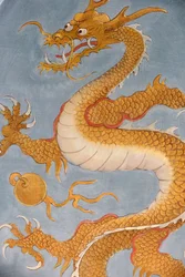 El Ariana. Museo suizo de cerámica y vidrio. Dragón chino, Ginebra, Suiza