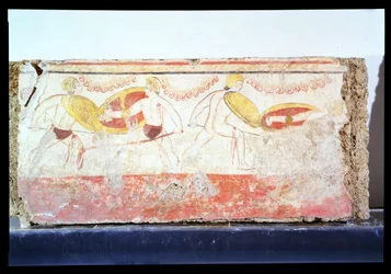 La batalla de los gladiadores, c. siglo III a.C. (detalle)