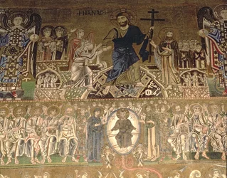 El Juicio Final, detalle de Cristo juzgando