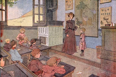 La escuela republicana, principios del siglo XX (ilustración)