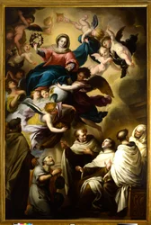La Virgen aparece a los santos carmelitas