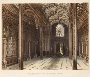 El conservatorio de Carlton House, Pall Mall, Londres, hacia 1810