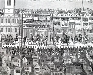 La procesión de coronación del rey Eduardo VI.