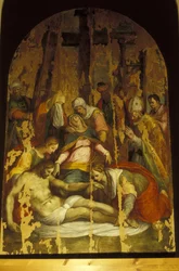La deposición, Luca Signorelli, galería de imágenes de Volterra, Toscana, Italia