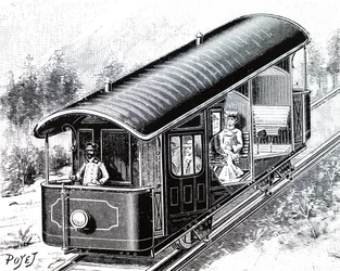 El coche eléctrico en el funicular del Vesubio