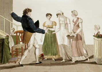 La modista en la época del I Imperio en Francia (1804-1815), grabado