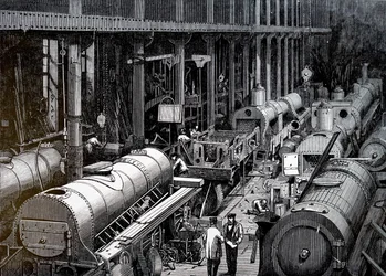 El piso de fabricación de Robert Stephenson and Company