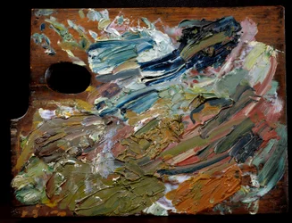 La paleta del pintor holandés Vincent Van Gogh (1853-1890), 35 cm