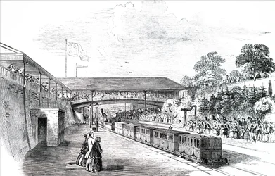 El tren real saliendo de Cheltenham