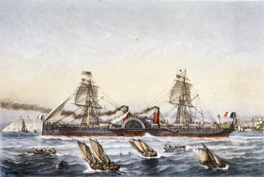 El velero y barco de vapor Washington