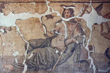 Mosaico de Tetis entre los peces, de Iskenderum, Turquía