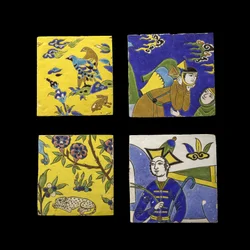Arriba a la izquierda: Azulejo de pájaro. Irán, Esfahan (?)
