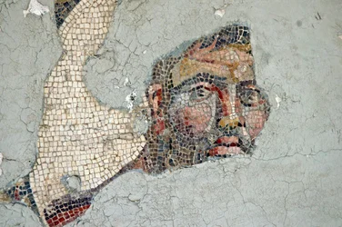 Dos atletas, mosaico de Samandagi, Turquía