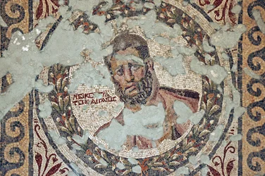 Mosaico de dos atletas, de Samandagi, Turquía
