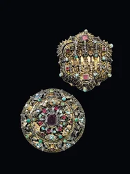 Dos rosetas de pecho, Nagyszeben, c.1675-1700