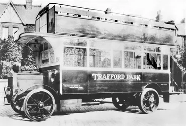 Reino Unido: El autobús de Trafford Park. Eccles, c1910
