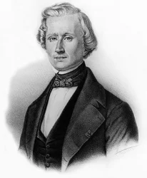 Urbain Jean Joseph Le Verrier (1811-1853) astrónomo francés y director del observatorio de París, grabado de Auguste Roy