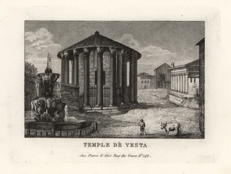 Vista del Templo de Vesta, Roma