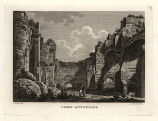 Vista de las ruinas de las Termas de Caracalla, Roma