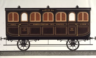 Vagón postal, c.1850 (grabado)