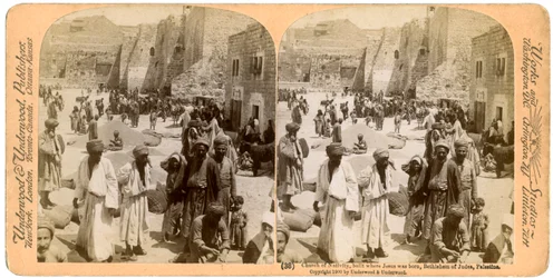 Iglesia de la Natividad, construida donde nació Jesús, Belén, Palestina, 1900