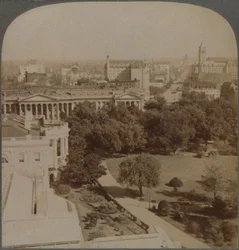 Desde el Departamento de la Marina...pasando por la Casa Blanca y el Tesoro, hasta el Capitolio, Washington, EE.UU., 1902