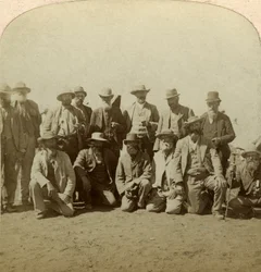 Principales comandantes del General Cronje después de rendirse, Sudáfrica, Guerra de los Bóeres, 1900