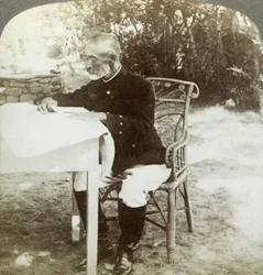 General Nogi en el Cuartel General Japonés, Puerto Arturo, Manchuria, c1904-1905