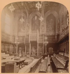 Casa de los Lores, Casas del Parlamento, Londres, Inglaterra, 1900