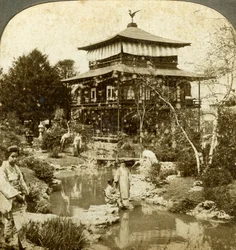 Jardín japonés en la Feria Mundial, St. Louis, Missouri, EE.UU., 1904