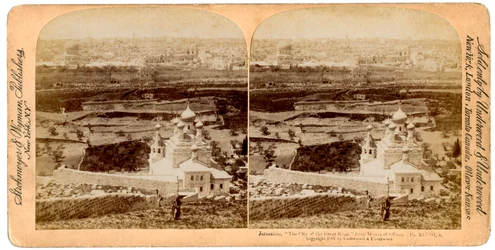 Jerusalén, vista desde el Monte de los Olivos, Palestina