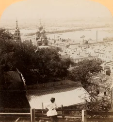 Nizhni Nóvgorod, Rusia, el mercado estival de todas las naciones, 1898.