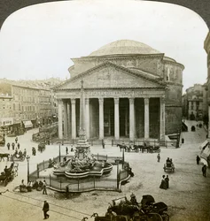 El Panteón y la Piazza della Rotunda, Roma, Italia